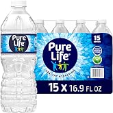 Pure Life Purified Bottled Water - 15 Pack, 16.9 Fl Oz | Still Drinking Water Enhanced with Minerals for a Crisp Taste
