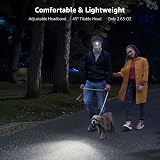 Lepro Head Torch Rechargeable 2 Pack 2000L IPX4 Red Warning Lights 30h view 5