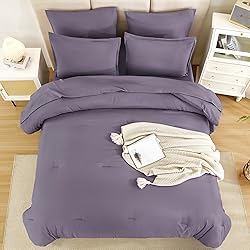 Litanika King Size Comforter Set Grey Purple - 7