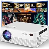 Mini Projector, Portable Projector with WiFi and Bluetooth, Smart Outdoor Projector with HDMI Cable, 240 ANSI, Auto Keystone Correction, Video Projector Supports 4k
