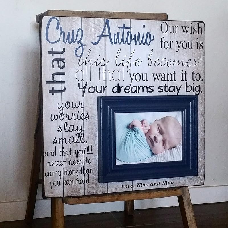 Baptism Gift, Baptism Frame, Gift for Godson, Gift for