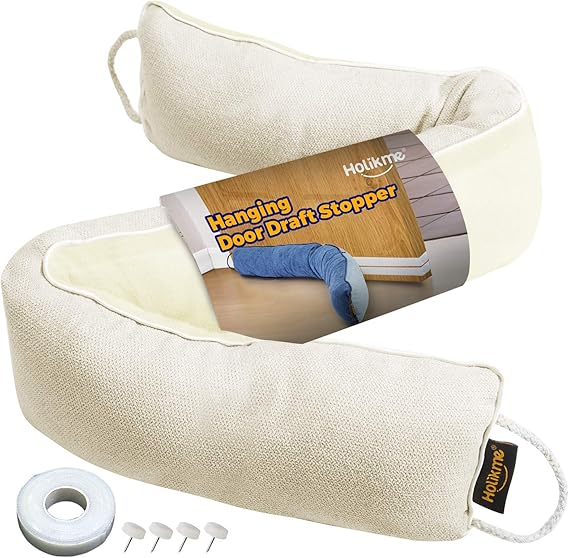 Holikme Hanging Door Draft Stopper，Weather Stripping Under