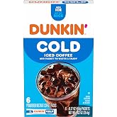 Dunkin&rsquo; Cold Iced Coffee, Powdered Instant Coffee Packs, 6 count