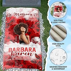 44memory Custom Memorial Grave Blanket Photo