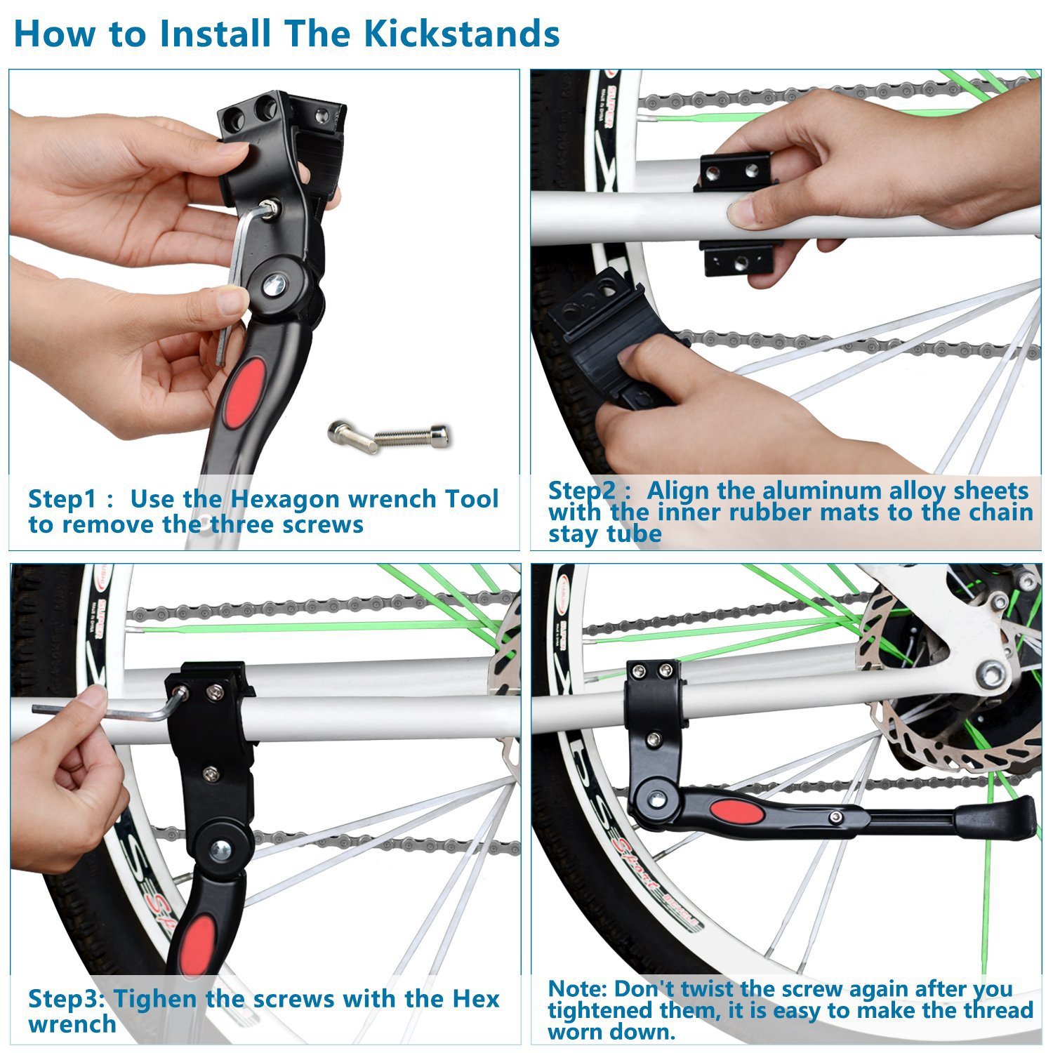  ZOSEN Bike Kickstand Mountain Bike Tripod Support Bicycle Parking