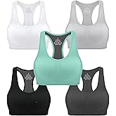 AENLLEY Padded Racerback Sports Bras for Women - Breathable Medium Support for Yoga Gym Workout Fitness