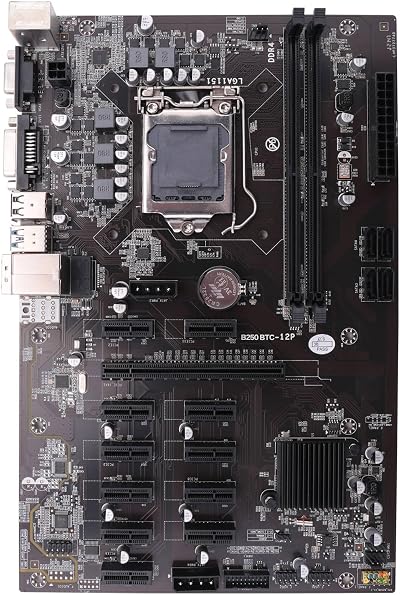 Tsadeer B250 Mining Motherboard LGA1151 12 PCIe USB3.0 SATA3 DDR4 ATX