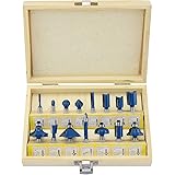 Hiltex 10100 Tungsten Carbide Router Bits | 15-Piece Set