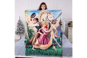 MEIKADU Kids Flannel Tangled Throw Blanket for Indoor and Outdoor Use, Super Soft Cozy Plush Blanket for Bedroom Couch Travel Gifts for Girls Boys (Tangeld, Throw(50'' × 60''))