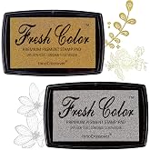 Gold Permanent Embossing Ink Pad for Wedding Invitations &amp; Card Making | Safe, non-toxic permanent ink. Ideal for rubber stamps, crafts, and scrapbooking supplies.