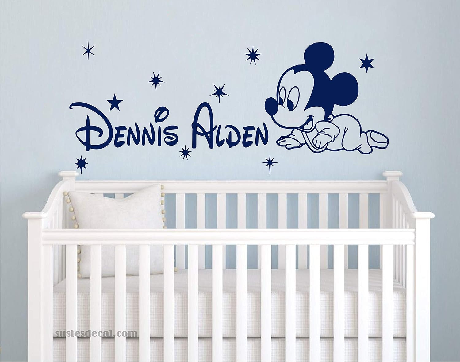 mickey mouse name wall decal