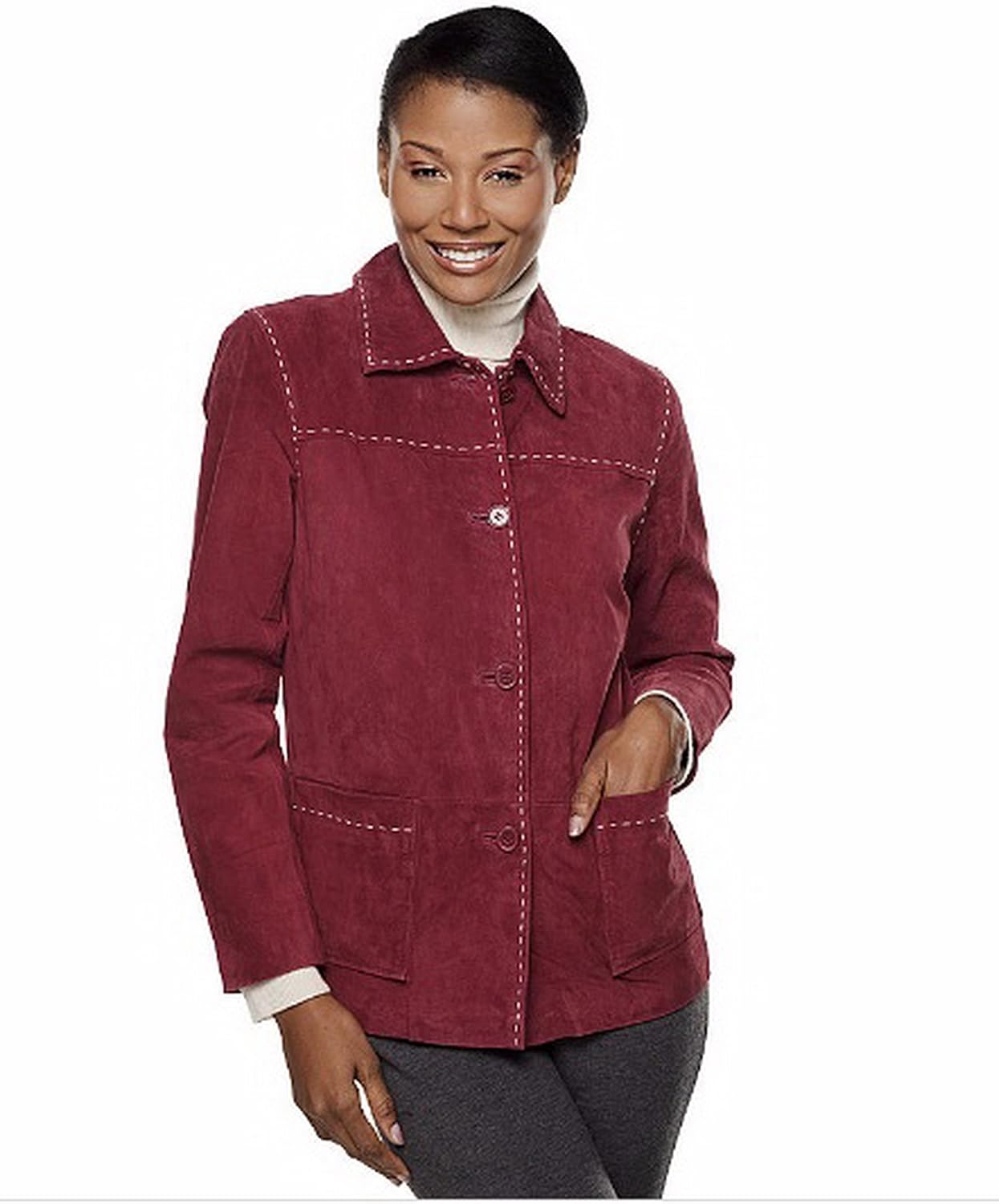 qvc denim and co leather jackets