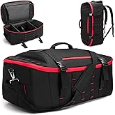 Smasrob 65L Tactical Duffle Bag Gym Bag with Backpack Straps, Wet Pocket and Detachable Dividers, Duffle Backpack for Travel, Sports and Military, Black
