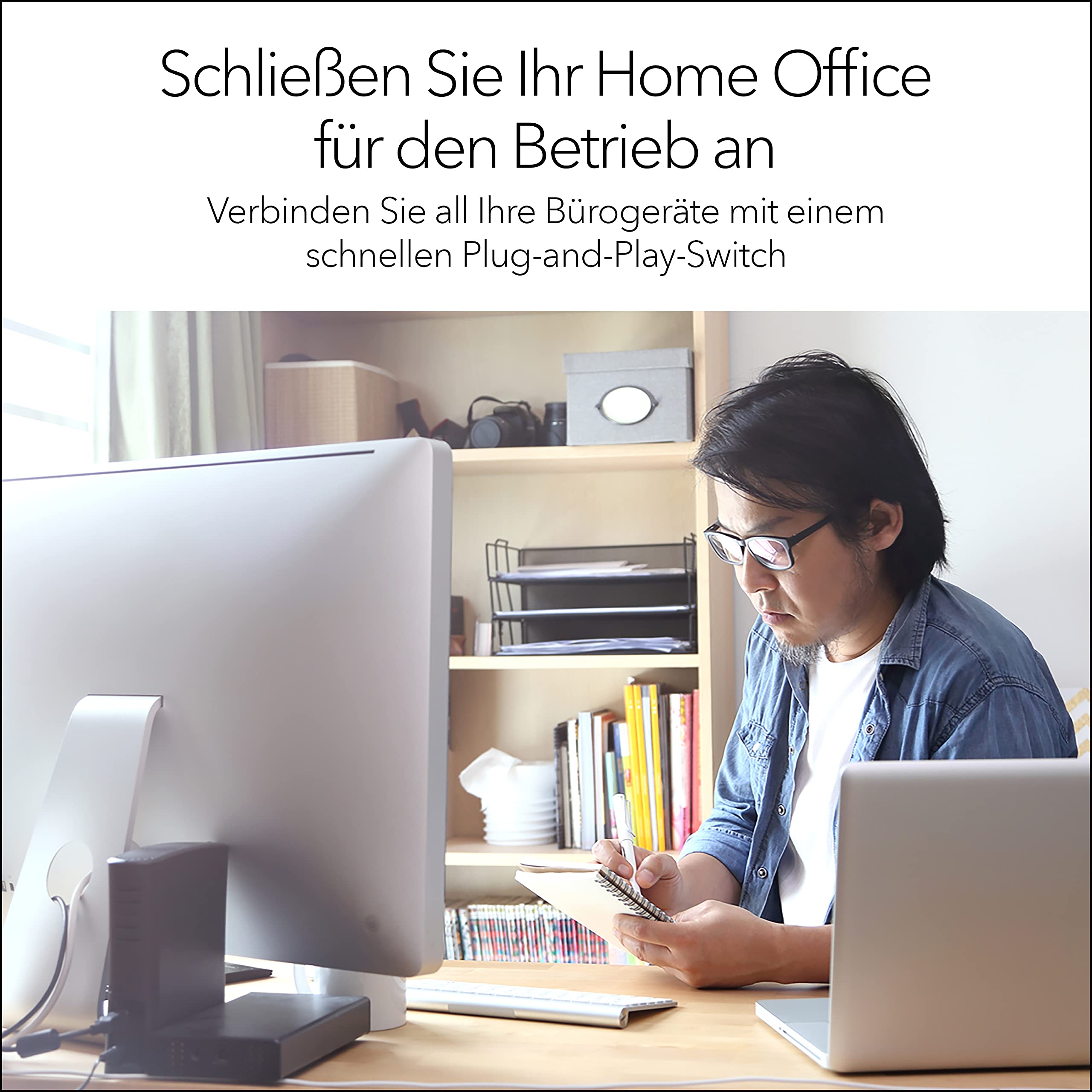 NETGEAR GS305 LAN Switch 5 Port Netzwerk Switch (Plug-and-Play Gigabit Switch LAN Splitter, LAN Verteiler, Ethernet Hub lüfterlos, Robustes Metallgehäuse), Schwarz 4