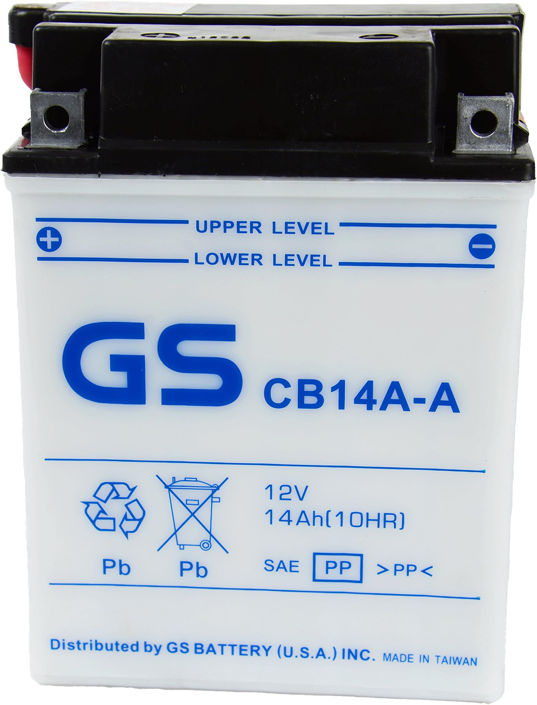 GS BATTERY - GS CB14AA with Acid Pack – High Performance Powersports Battery for YUASA YB14A-A1 Replacement. Fits ATV applications