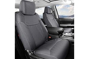 Truckiipa Toyota Tacoma Seat Covers Custom Fit for 2005 2006 2007 2008 2009 2010 2011 2012 2013 2014 2015 Regular/Double/Crew Cab SR SR5 TRD Sport TRD Off-Road TRD Pro Limited(Front Pair/Gray)