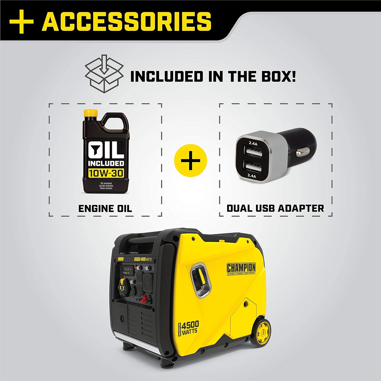 Champion Power Equipment 200986 4500-Watt Portable Inverter Generator, RV Ready : Garden & Outdoor