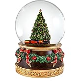 Revolving Train Christmas Tree Snow Globe by San Francisco Music Box