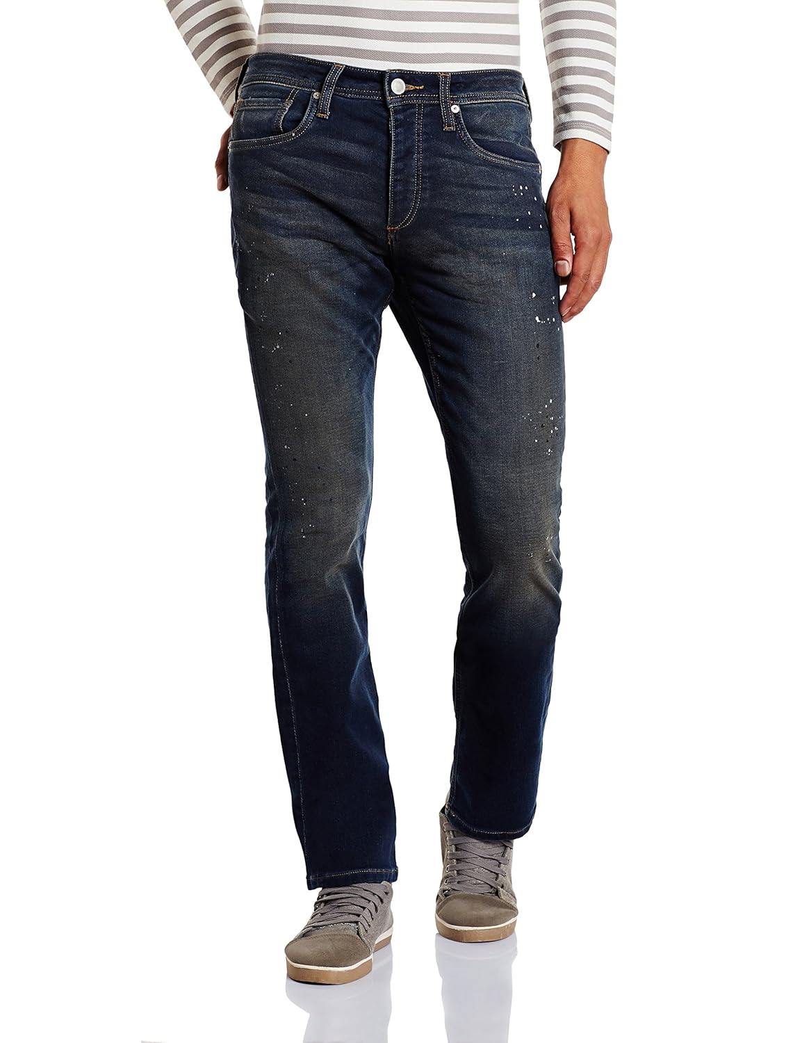 jack & jones men's clark straight fit jeans