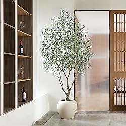 SOGUYI Olive Trees Artificial Indoor, 8 Feet Tall