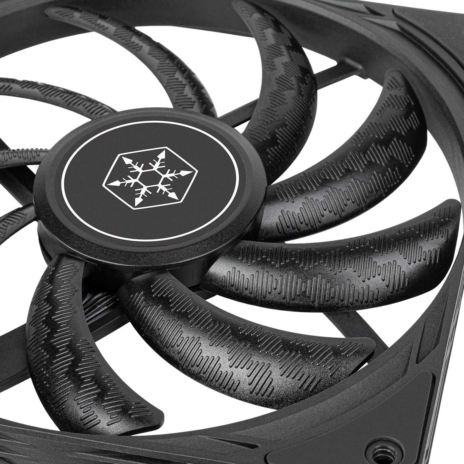 SilverStone Technology Air Slimmer 140 Enhanced Performance 140mm Slim Fan with Full-Range PWM and Shark Force Technology, (SST-AS140B)
