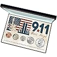 9-11 Never Forget Coin Collection in Display Box, September 11, 2001 Five Piece Coin Set