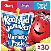 Kool-Aid Variety Pack, 30 ct Box Tropical Punch, Grape &amp; Cherry, 6 fl oz | for Flavorful Hydration and Shareable Refreshment Good Source of Vitamin C, Caffeine Free Gluten Free