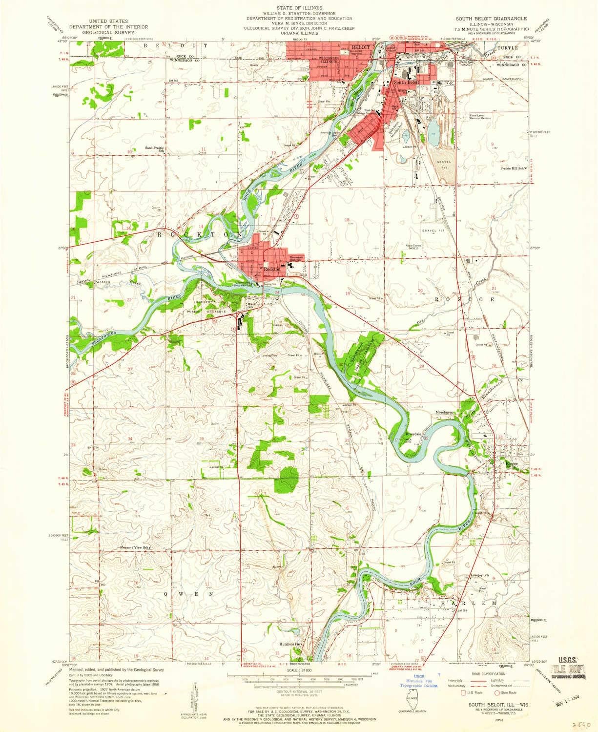 YellowMaps South Beloit IL topo map, 124000 Scale, 7.5 X 7.5 Minute, Historical
