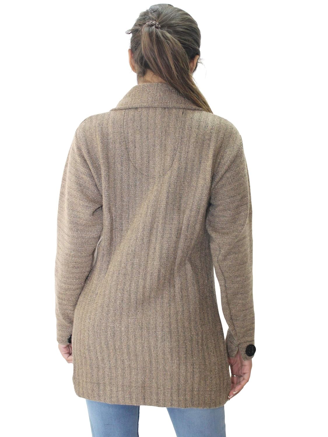 hautemoda women's wool buttoned cardigan (ad04caz11gy_grey)