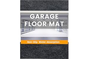 SAVUK Garage Floor Mat Pad Carpet Oill Spill Mat Under Car Motorcycle Backing Layer TPR Protects Shop Floor from Spills Drips Splashes Stains Waterproof Durable Reusable Washable (74" X 72")