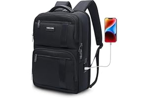 15.6 Inch Laptop Backpack, Waterproof Travel Backpack with USB Charging Port, Anti-Theft College School Backpack for Men & Wo
