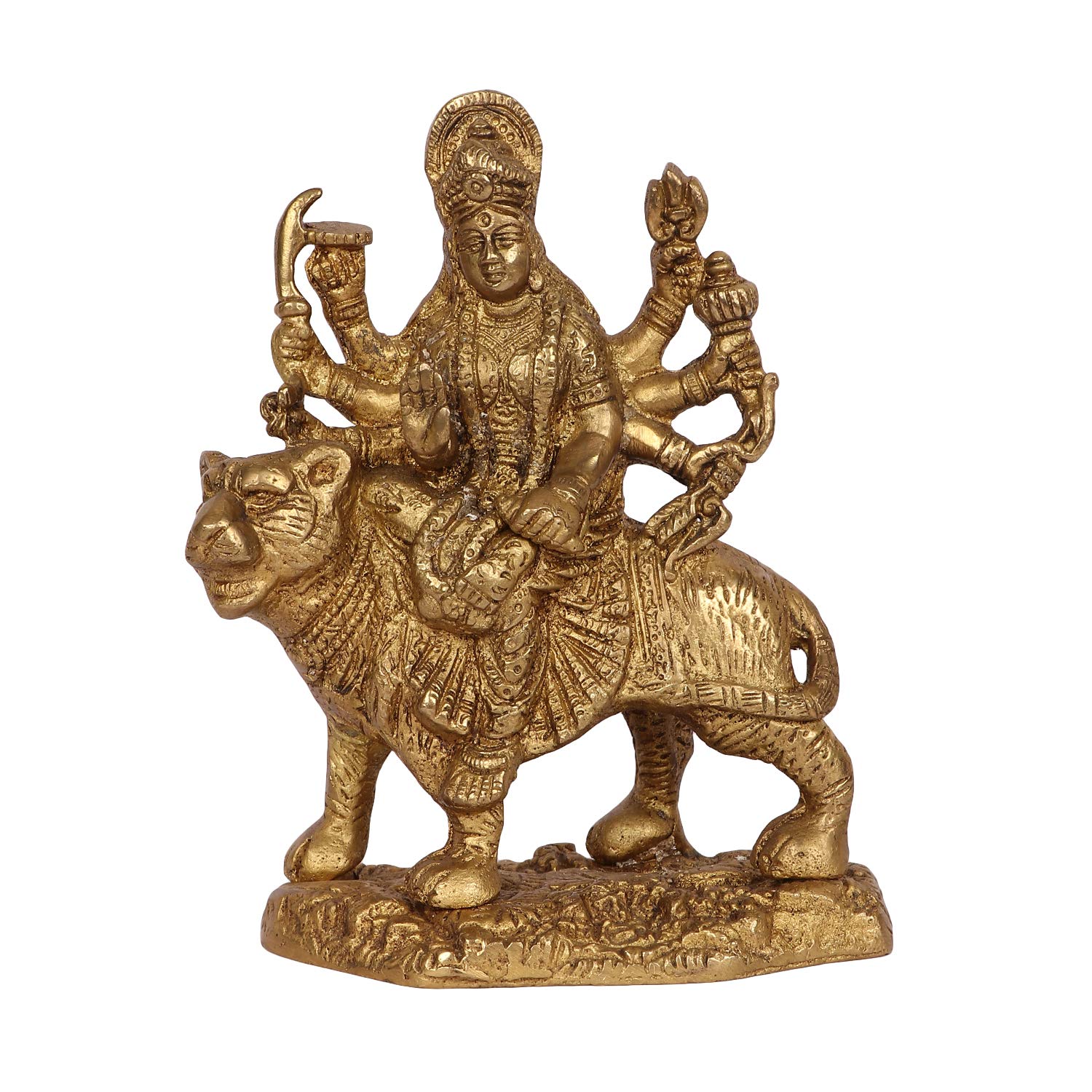 Buy Craftghar Brass Red Durga Maa On Tiger Weight 0 845 Kg