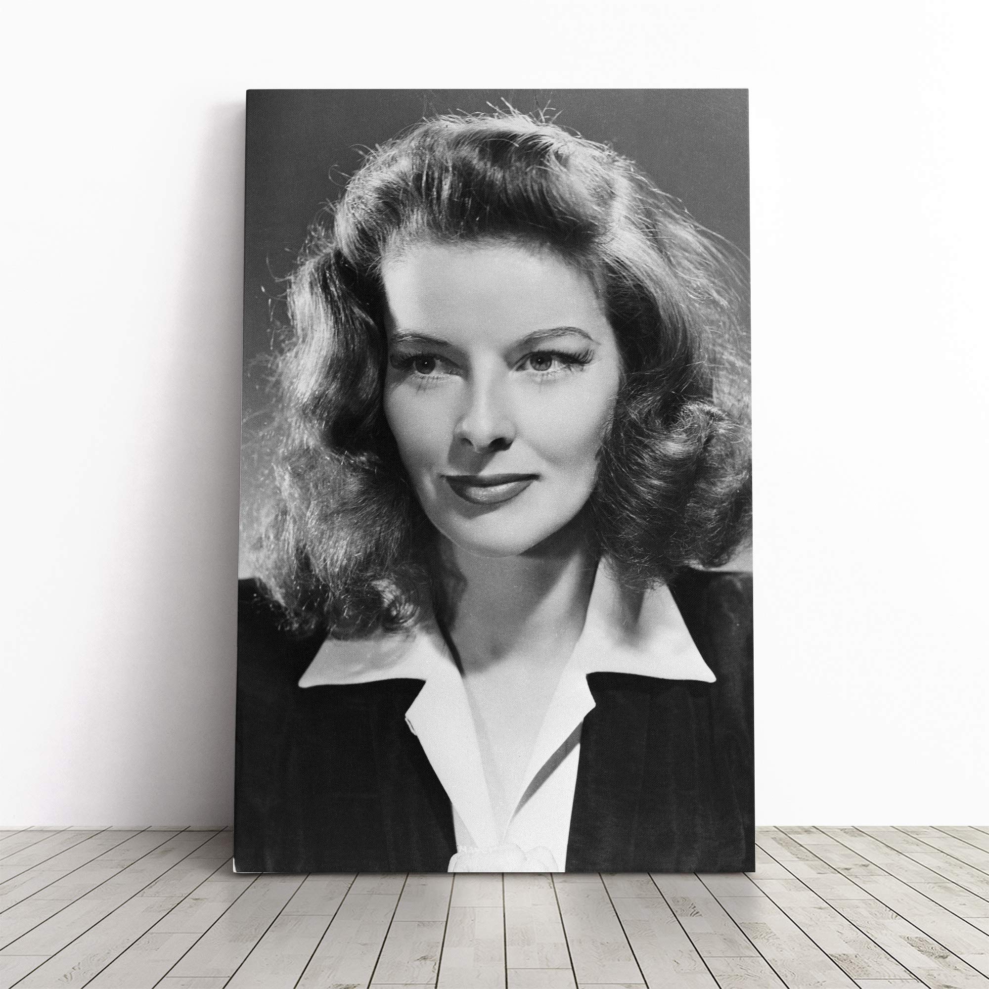 Katharine Hepburn Canvas Print | Gallery Wrapped 30mm Frame Wall Art | 20x14 inches | Ready to Hang | Modern Picture | Living Room Bedroom Lounge Office