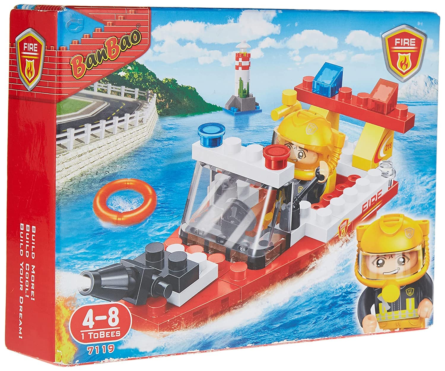 Banbao 7119 "Fire Rescue Boat Building Set