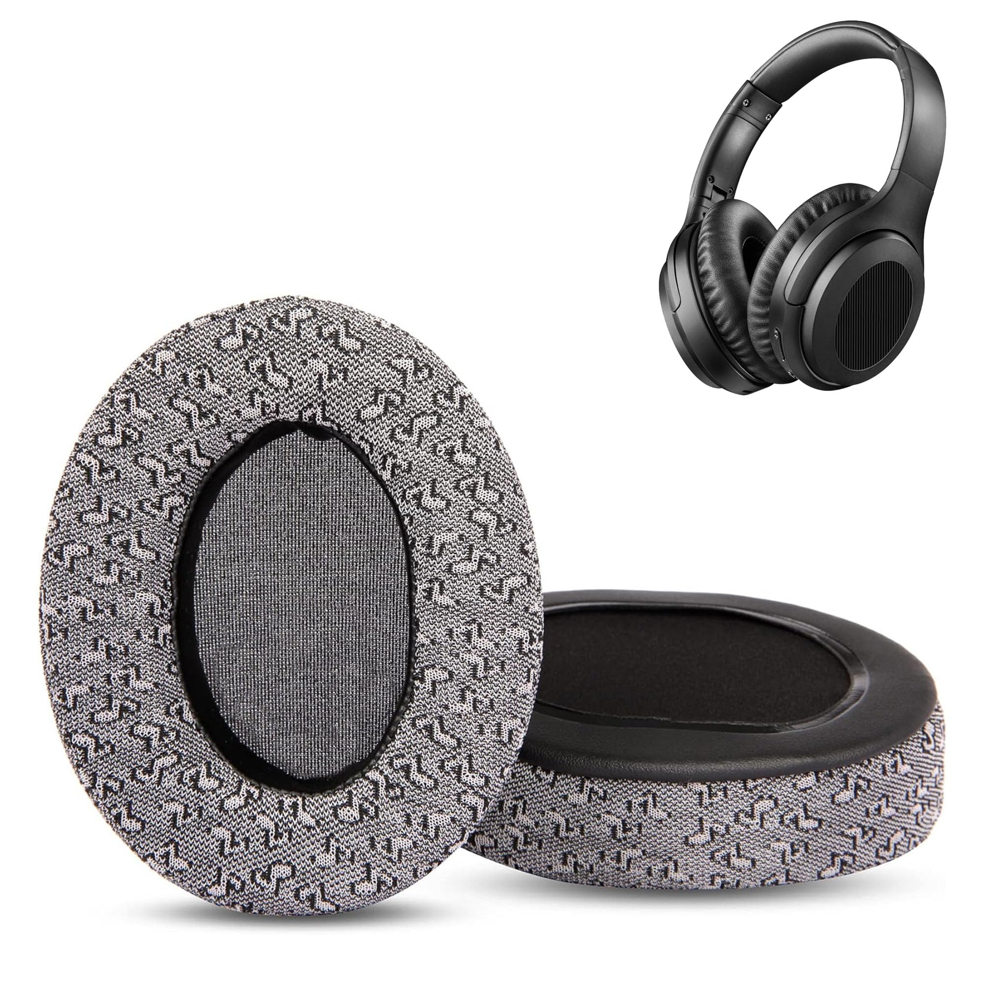 HAIZEEN Earpads Compatible with Utaxo UTBH001 BH001 Headset Headphone Ear pads Replacement Cushion(Breathable Fabric/High-grade Foam)