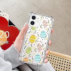 LuGeKe Happy Easter Eggs Print Case for iPhone 12