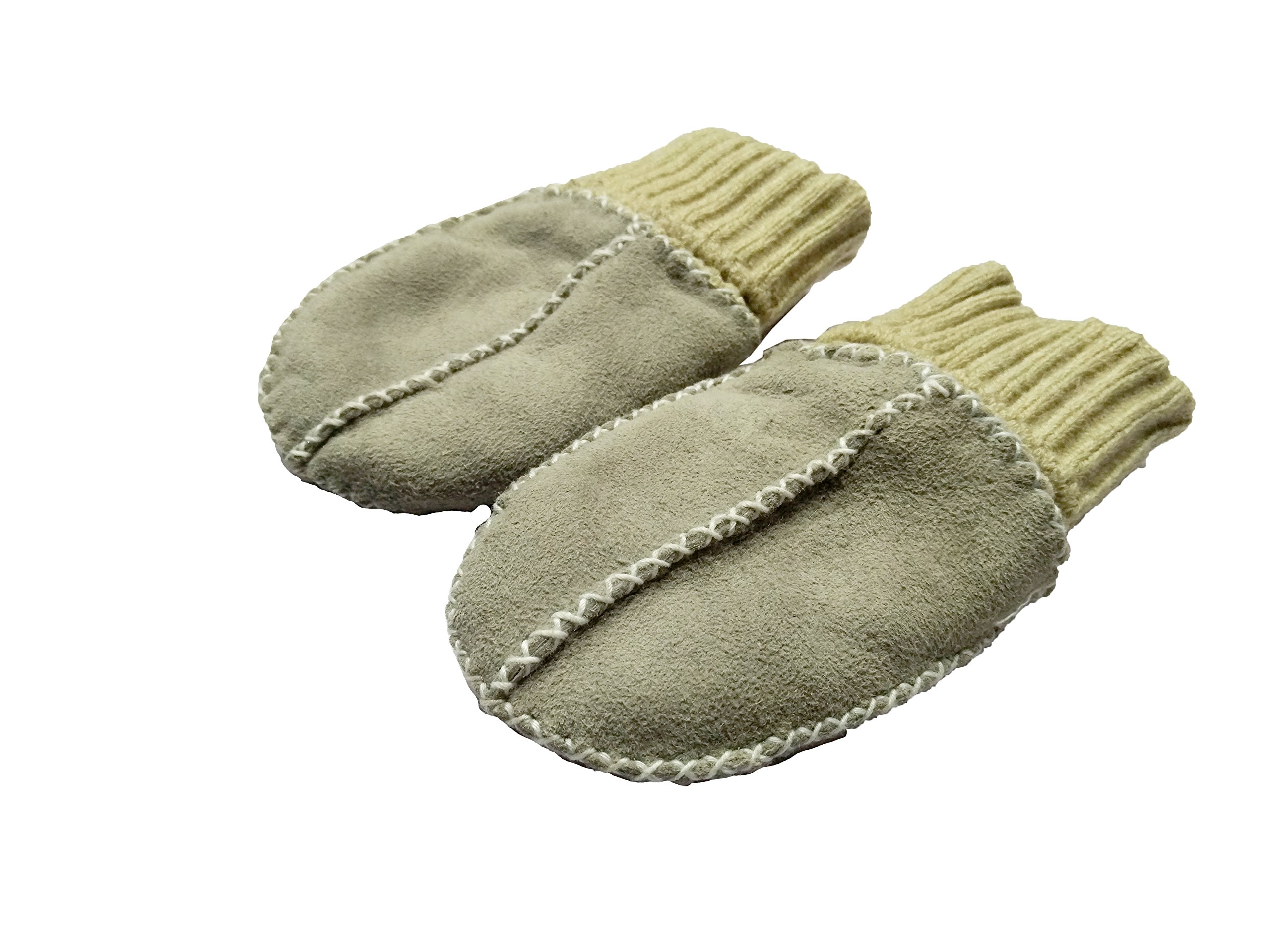 Altabebe Baby Lambskin Mittens, Light Grey