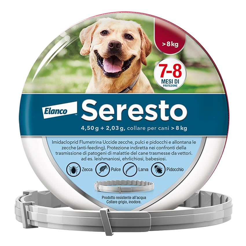 Elanco Seresto Collare antiparassitario, Per cani oltre 8 kg
