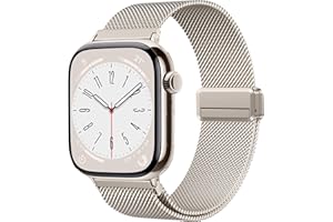 Zedoli Stainless Steel Milanese Band Compatible with Apple Watch Bands 38mm 40mm 41mm 42mm 44mm 45mm 46mm 49mm Women Men,Upgr