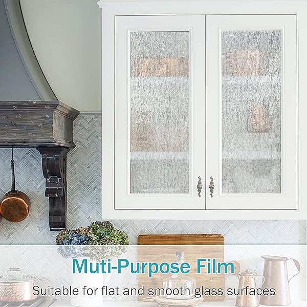 VELIMAX RAIN GLASS WINDOW FILM PRIVACY STATIC WINDOW CLINGS DECORATIVE GLASS STICKER FOR HOME OFFICE REMOVABLE UV PROTECTION HEAT CONTROL 29.5 X 118 INCHES