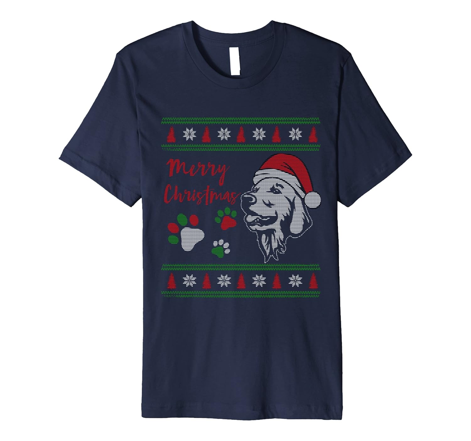 Merry Golden Retriever Christmas T-Shirt Funny Cute Dog-ANZ