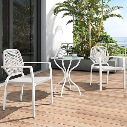 Amazon.com: ART TO REAL 80 Pcs All-Weather Outdoor Bistro Set, Resin ...