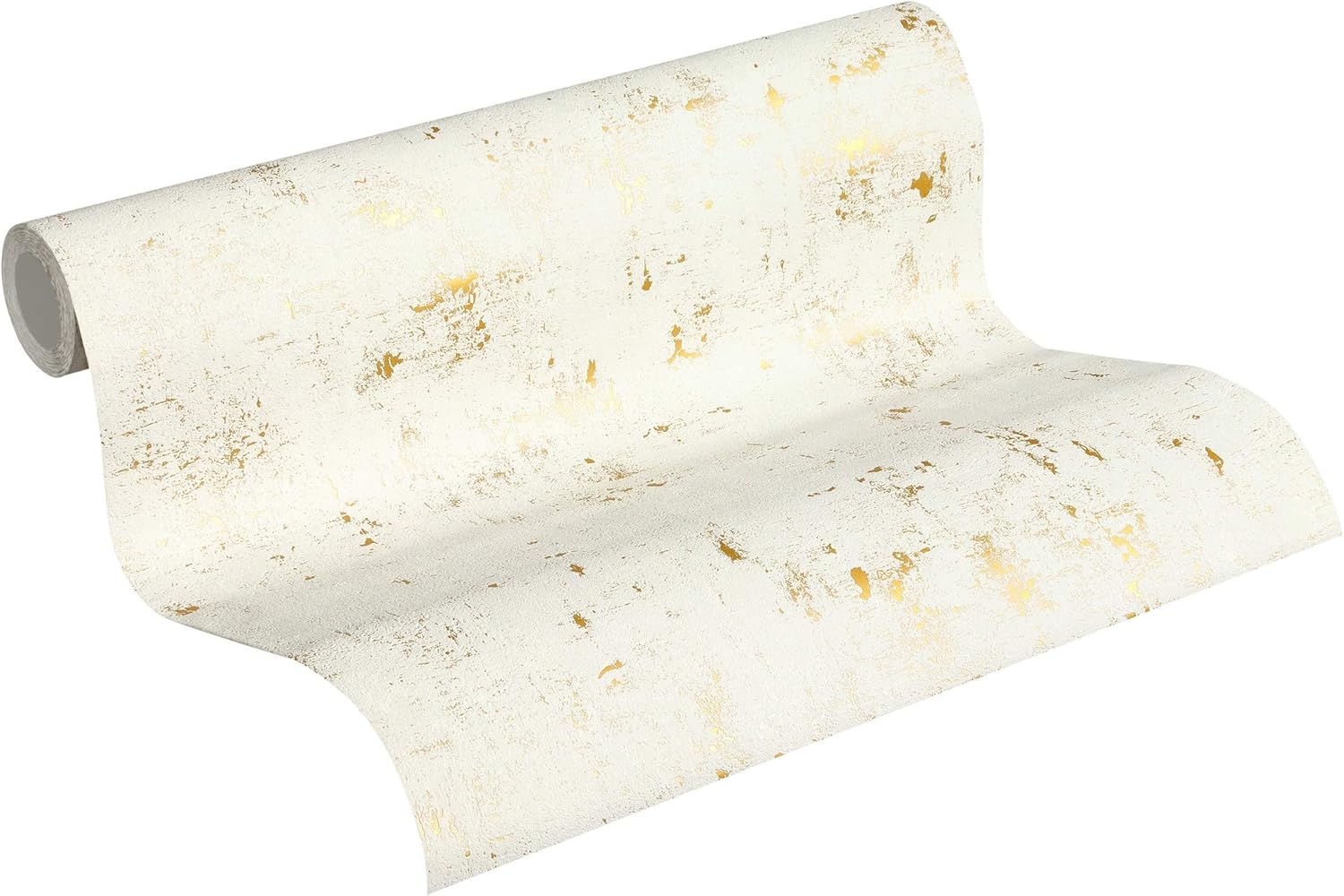 A S Creation 2307 75 Non Woven Wallpaper Used Look Weiss Goldfarben Amazon Com