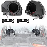 SAUTVS Rear Seat 6.5" Speaker Pods for Polaris RZR PRO XP XP4 LE 2020-2024 | Durable ABS Plastic, Easy Install, Rear Seat 6.5 Inch Speaker Sport Enclosures Holders with Metal Mount Brackets (One Pair)
