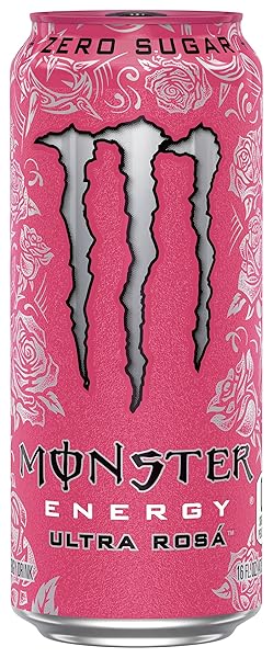 MONSTER ENERGY ULTRA ROSA, SUGAR FREE ENERGY DRINK, 16 OUNCE