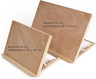 Paintersisters-Neuss Tischstaffelei Zeichenbrett + Workstation Größe A3, Buchenholz