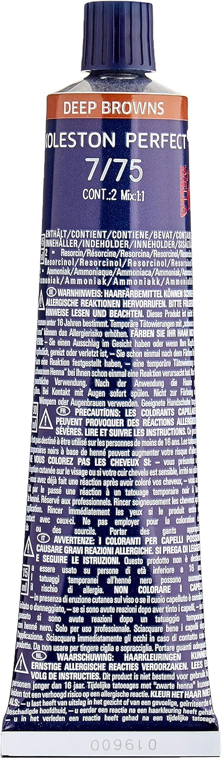 Wella Koleston Perfect Me+ Deep Brown Permanent Hair Colour Cream, No. 7/75 Medium Blonde Brown Mahogany, 0.66 kg - Image 3