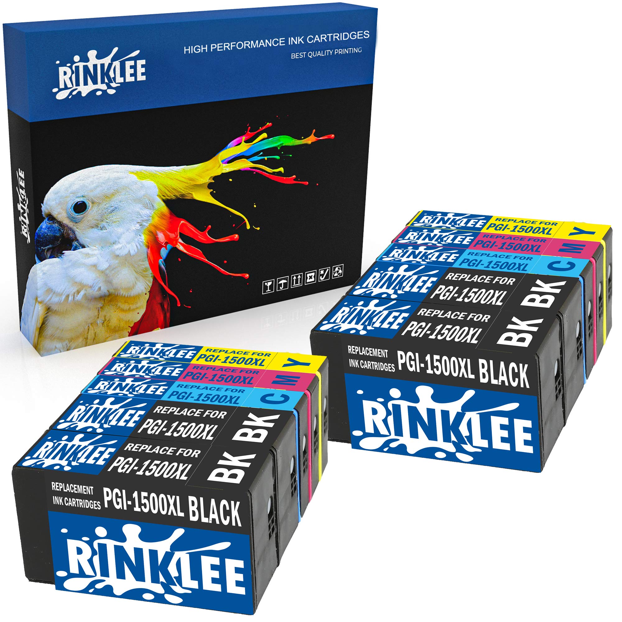 RINKLEE 10 Compatible PGI-1500XL PGI-1500 XL Ink Cartridges Replacement for Canon MAXIFY MB2050 MB2350 MB2750 MB2150 MB2155 MB2755