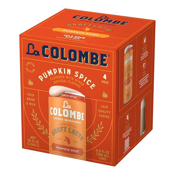 LA COLOMBE, COFFEE DRAFT LATTE PUMPKIN SPICE, 4 COUNT, 9 FL OZ