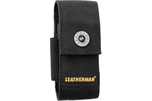 LEATHERMAN, Premium Nylon Snap Sheath with Pockets, Fits 4" to 4.5” Multi-Tools, Black, Medium